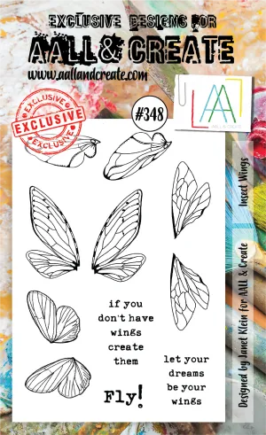 AALL & Create - A6 - Clear Stamps - 348 - Insect Wings - Janet Klein