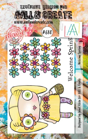 AALL & Create - A7 - Clear Stamps - 680 - Janet Klein - Welcome Spring