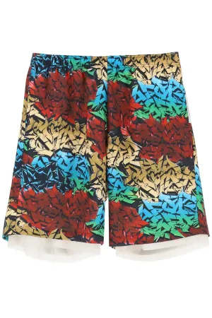 ALL-OVER GRAFFITI PRINT SHORTS