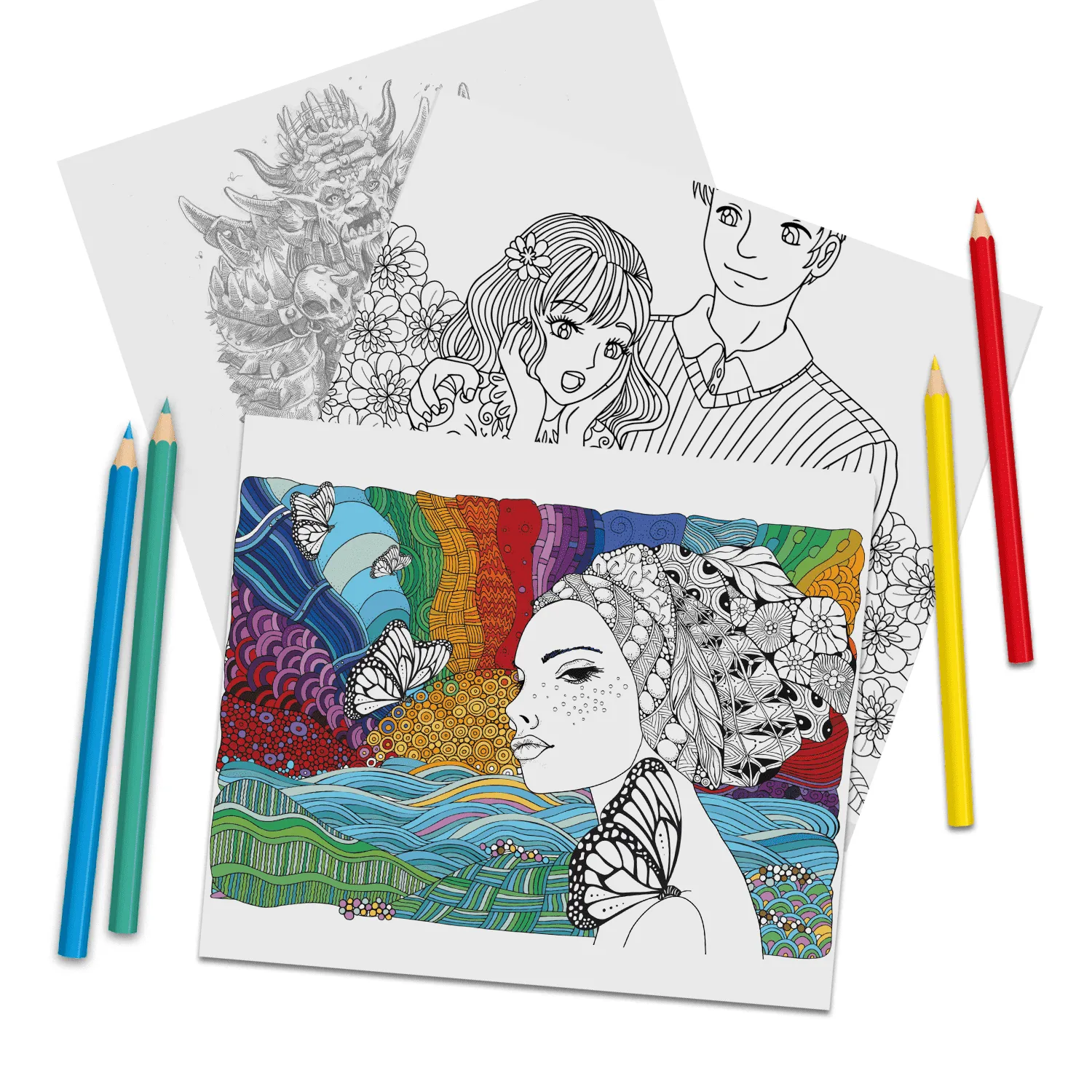 Artella Adult Coloring Book 48 Design 7 x 9.5 inches.