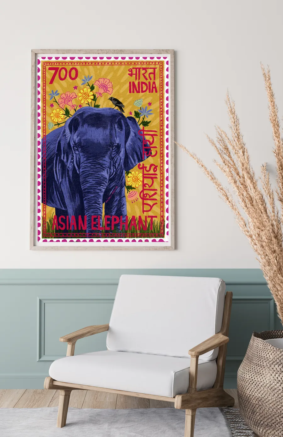 ASIAN ELEPHANT ART PRINT