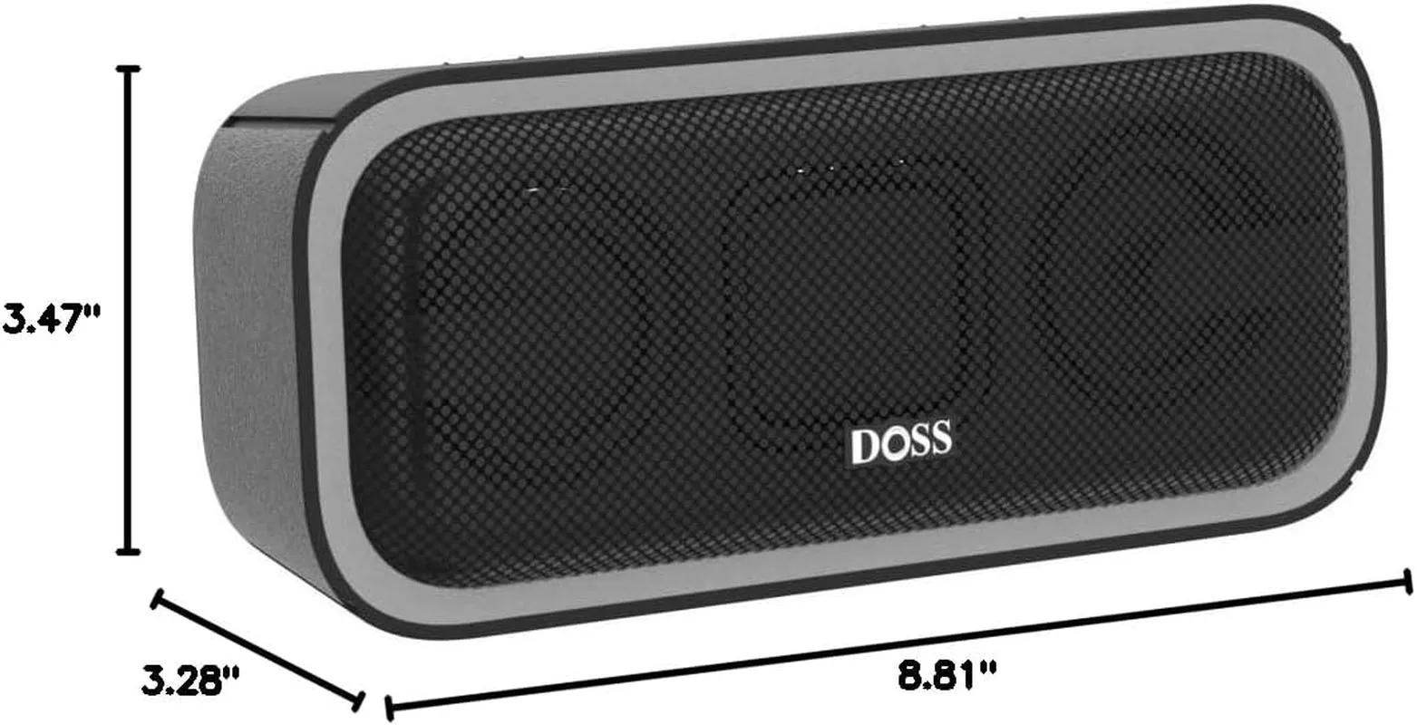 Bluetooth Speaker,  Soundbox Pro  Wireless Pairing Speaker with 24W Stereo Sound, Punchy Bass, IPX6 Waterproof, 15Hrs Playtime, Multi-Colors Lights, for Home,Outdoor-Black