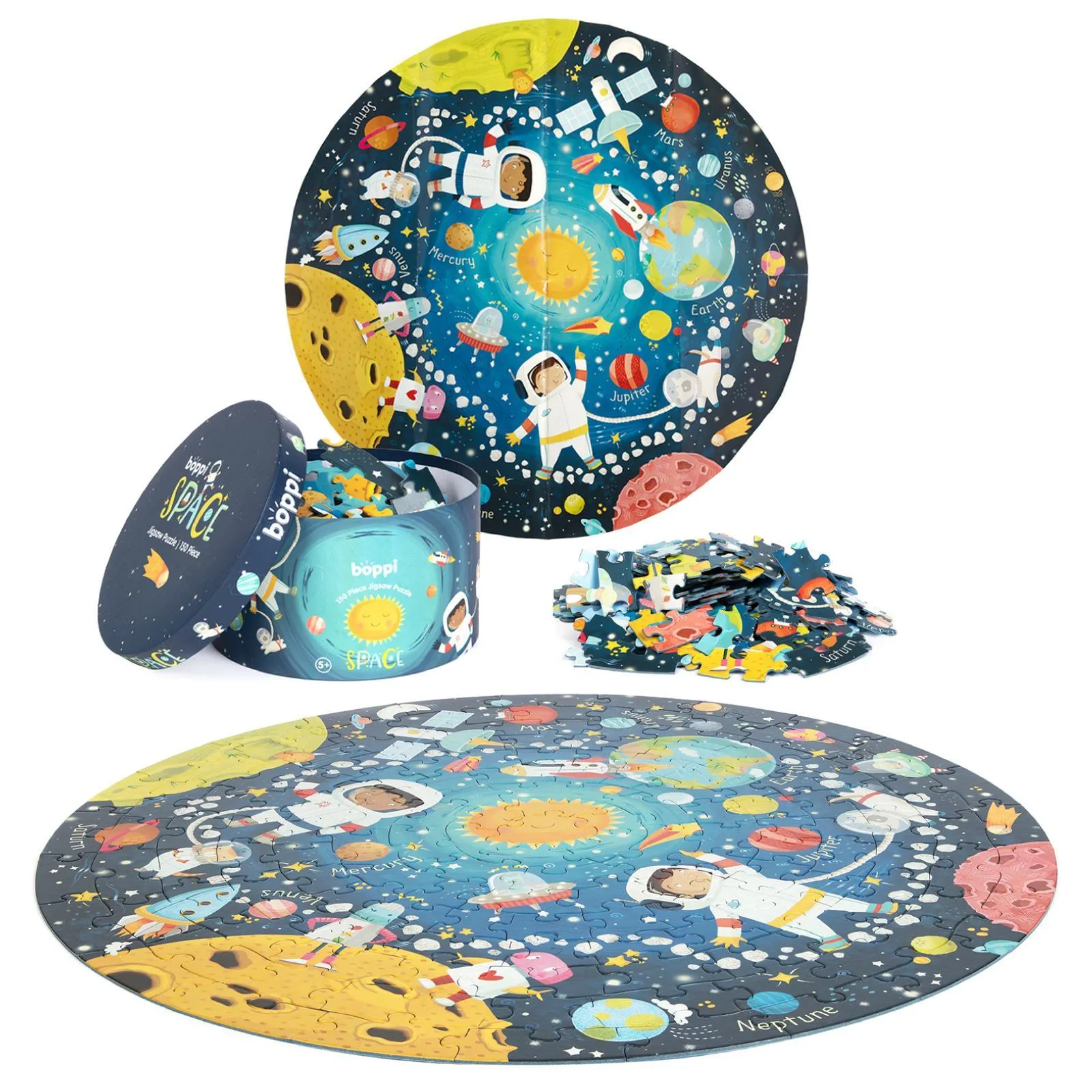 Boppi 150 Piece Round Jigsaw Puzzle - Space