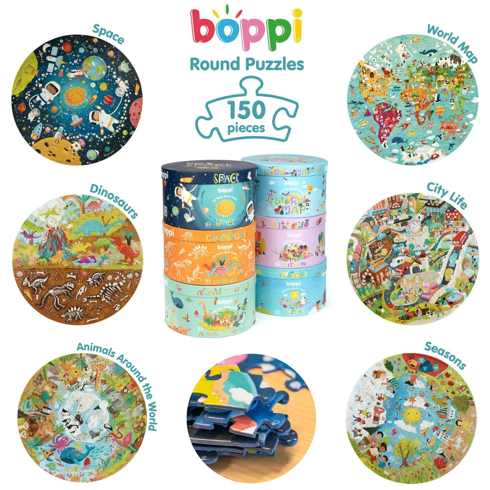 Boppi 150 Piece Round Jigsaw Puzzle - Space