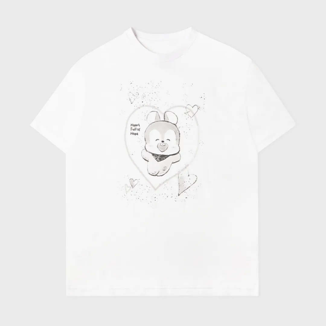 BT21 BASIC DRAWING SHORT SLEEVE TSHIRT WHITE MANG