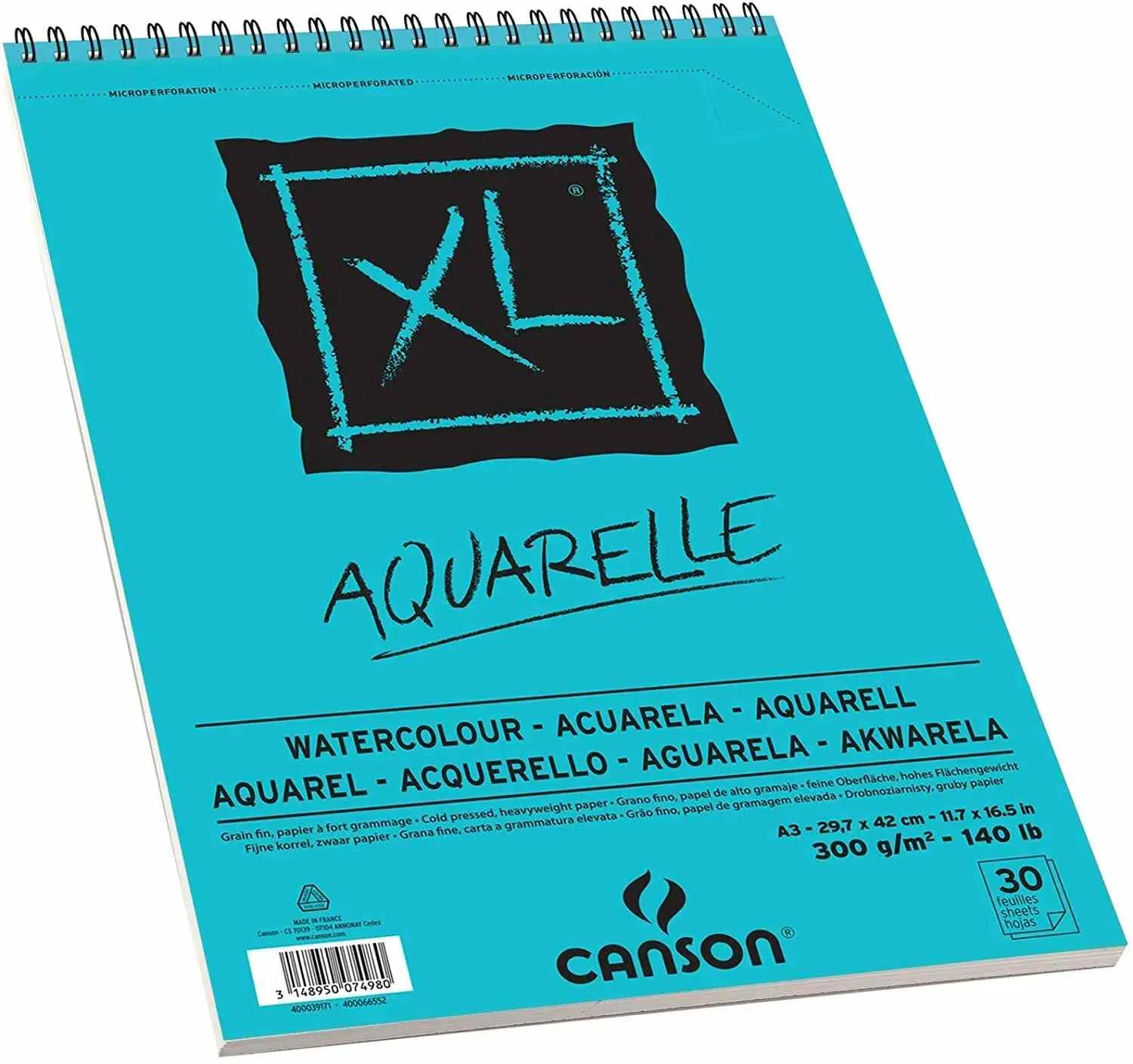 Canson XL Aquarelle Watercolor Spiral Pad