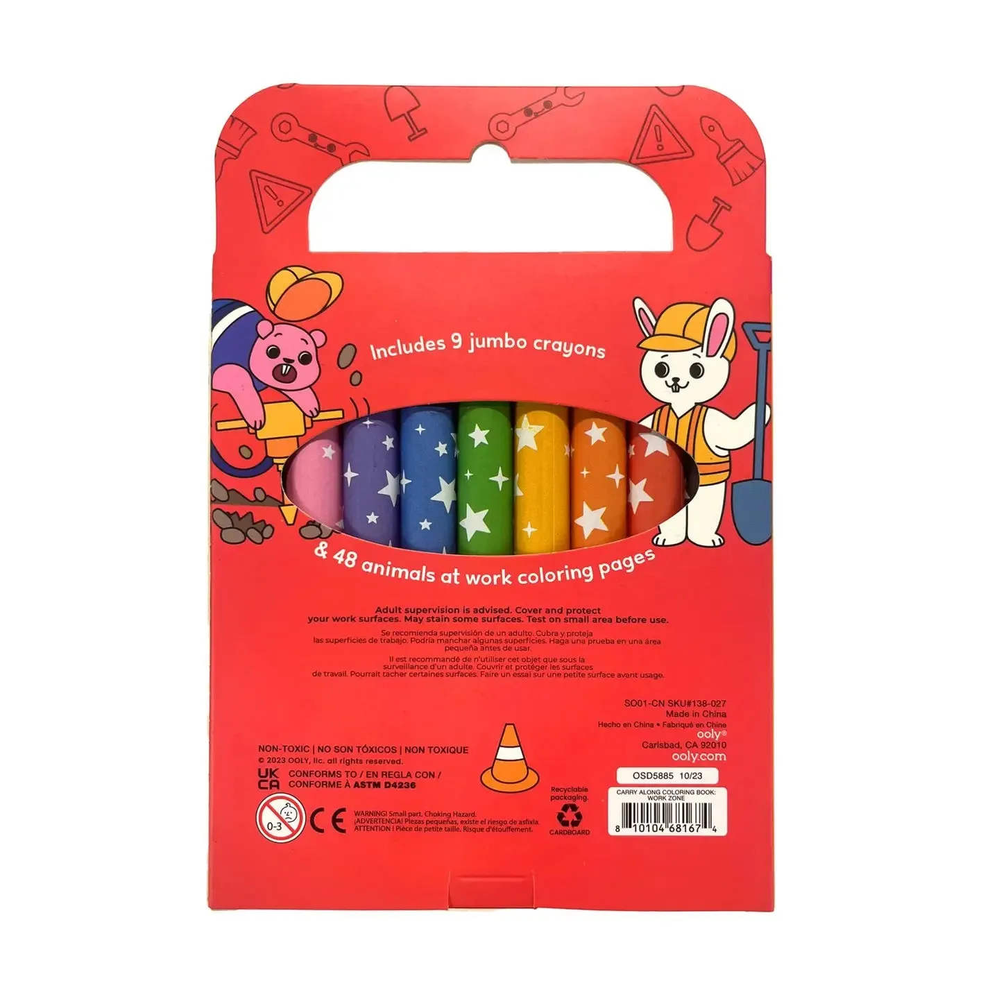 Carry Along Crayon & Coloring Book Kit-On: Work Zone