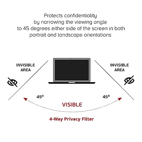 celicious Privacy Plus 4-Way Anti-Spy Filter Screen Protector Film Compatible with Dell Precision 17 7720