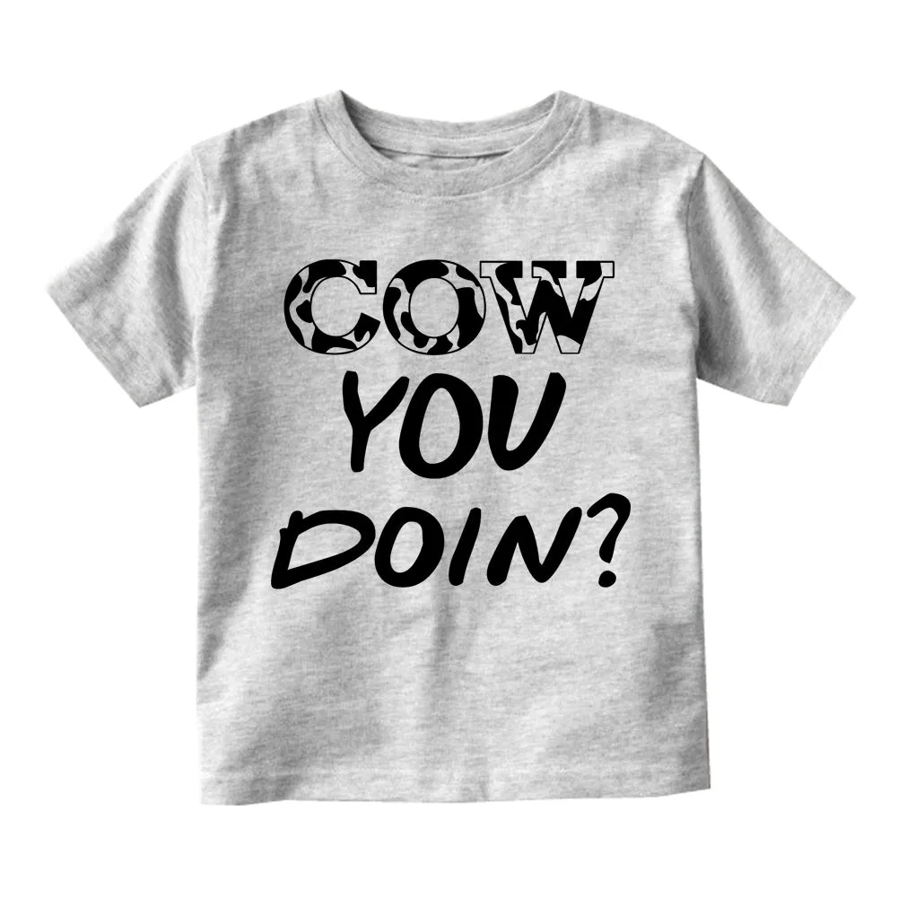 Cow You Doin Print Toddler Boys T-Shirt