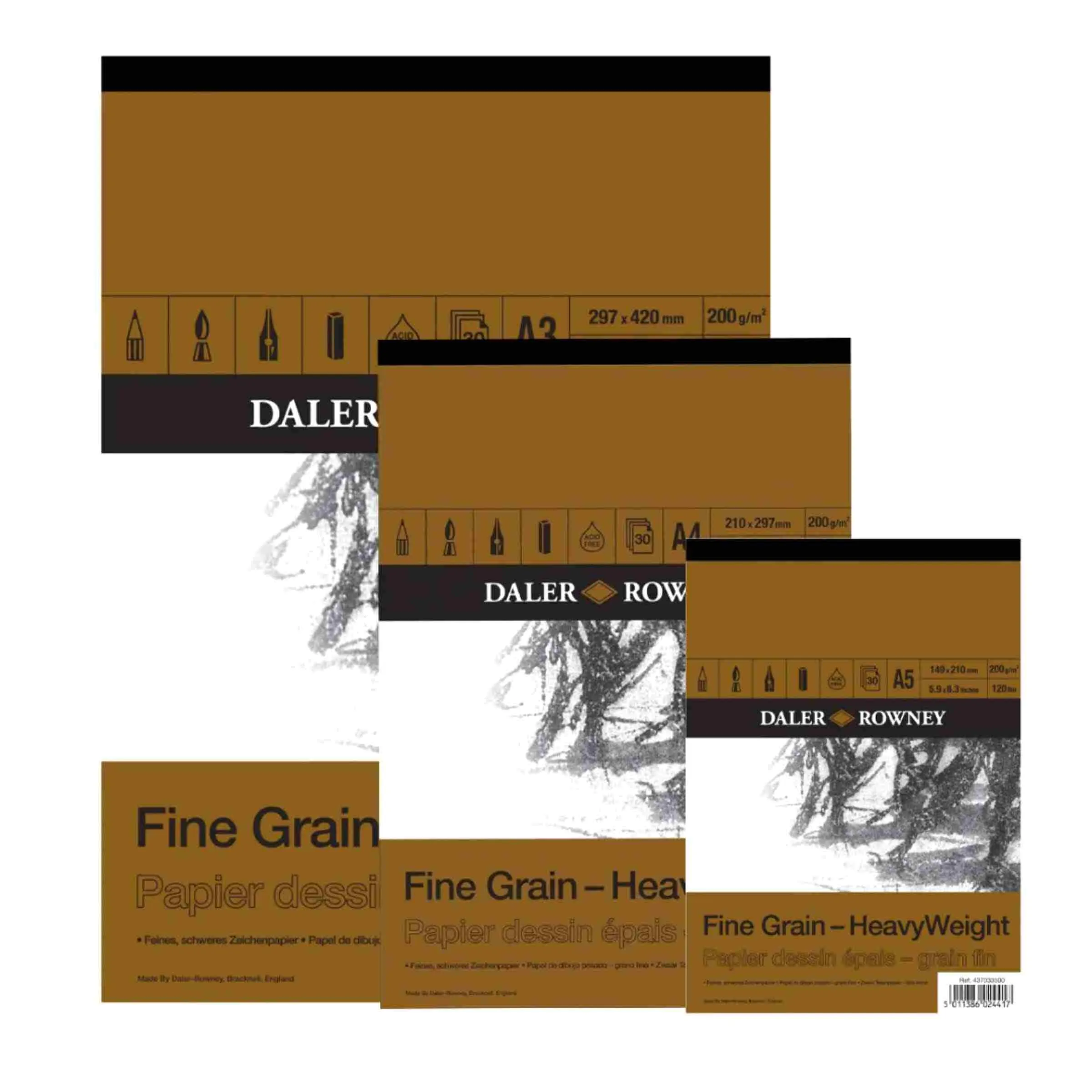 Daler Rowney Fine Grain Heavyweight Sketching & Drawing Pad