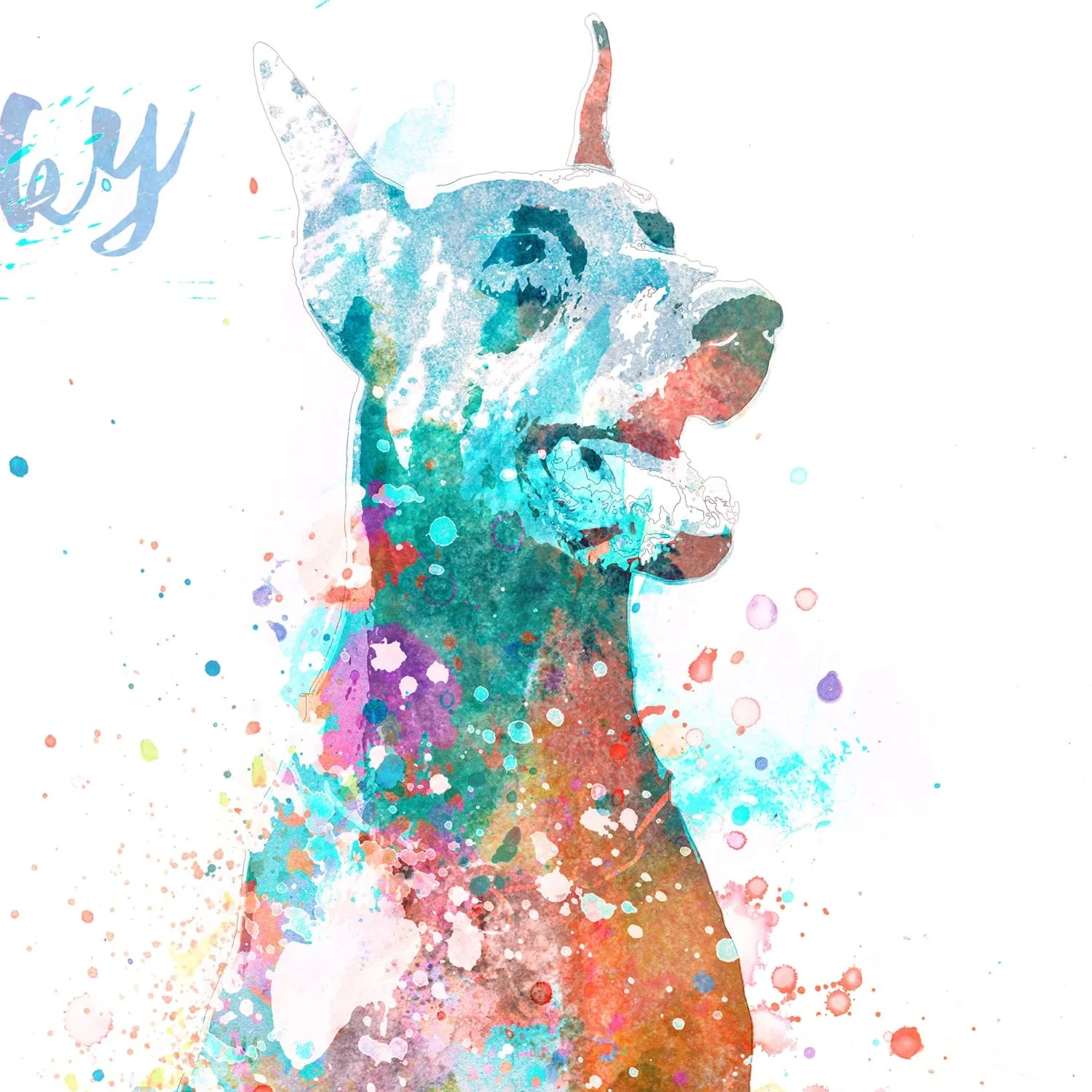 Doberman Watercolor Print