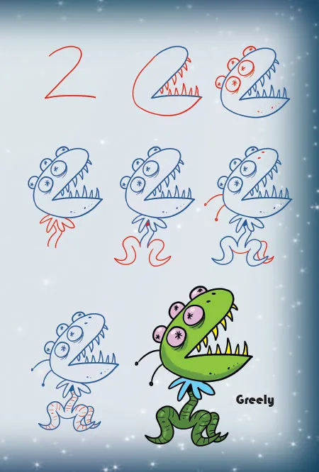 Draw Awesome Aliens With Numbers