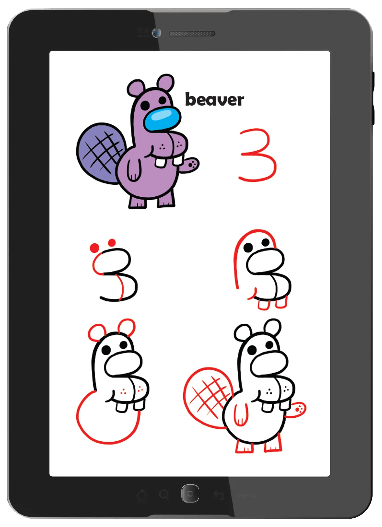 Draw Cute Kawaii Critters Using Numbers