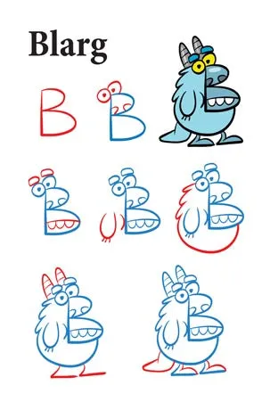 Drawing Monsters Using Letters