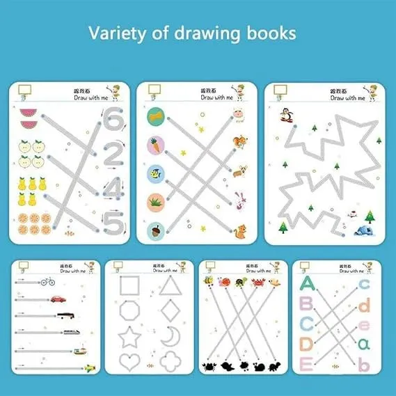 Erasable Tracing Book for Kids (64 pages)