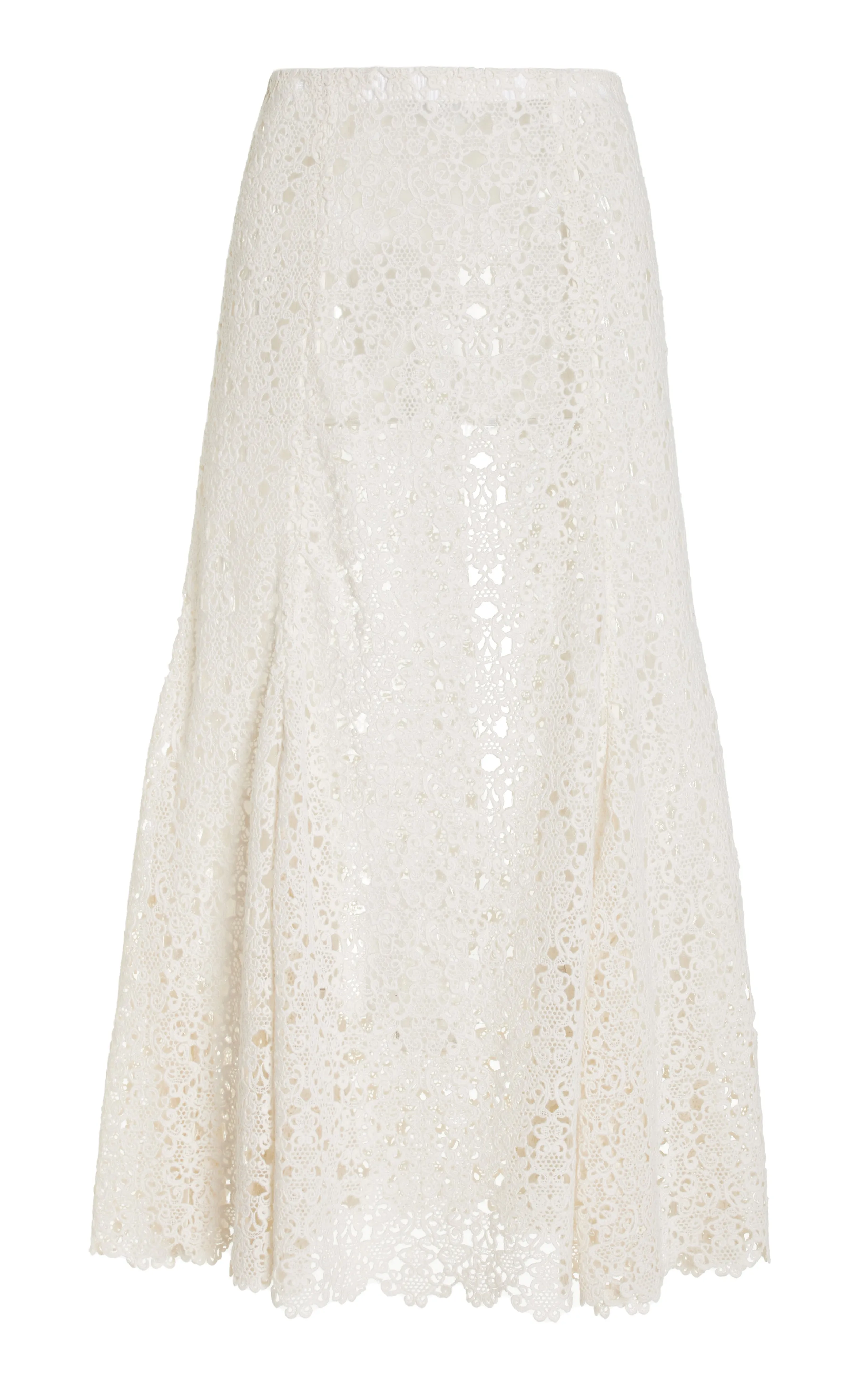 Florence Maxi Skirt in Ivory Cashmere Lace