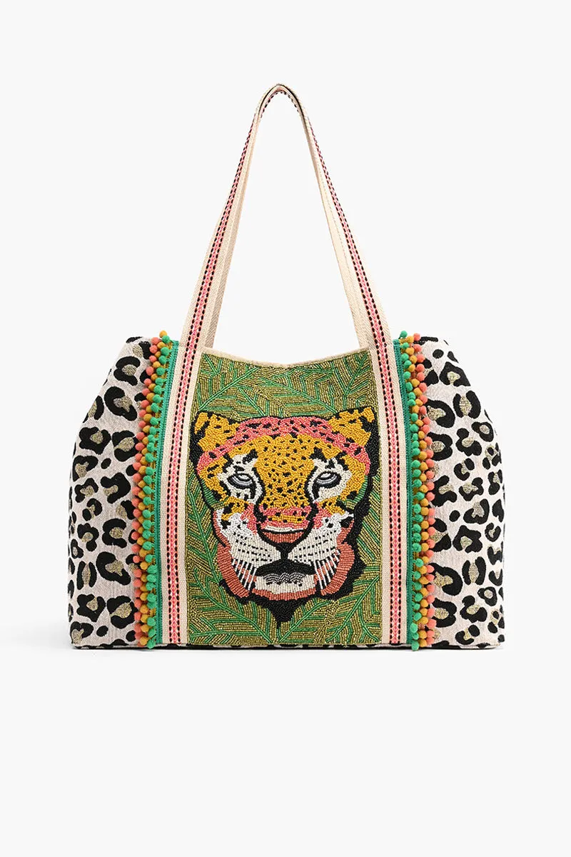 Forestry Leopard Embellished Tote Trio