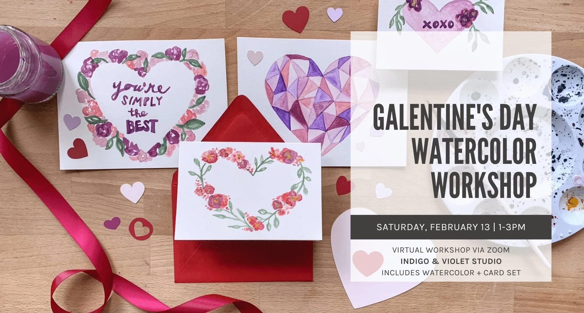 Galentine's Day Watercolor Workshop - February 13