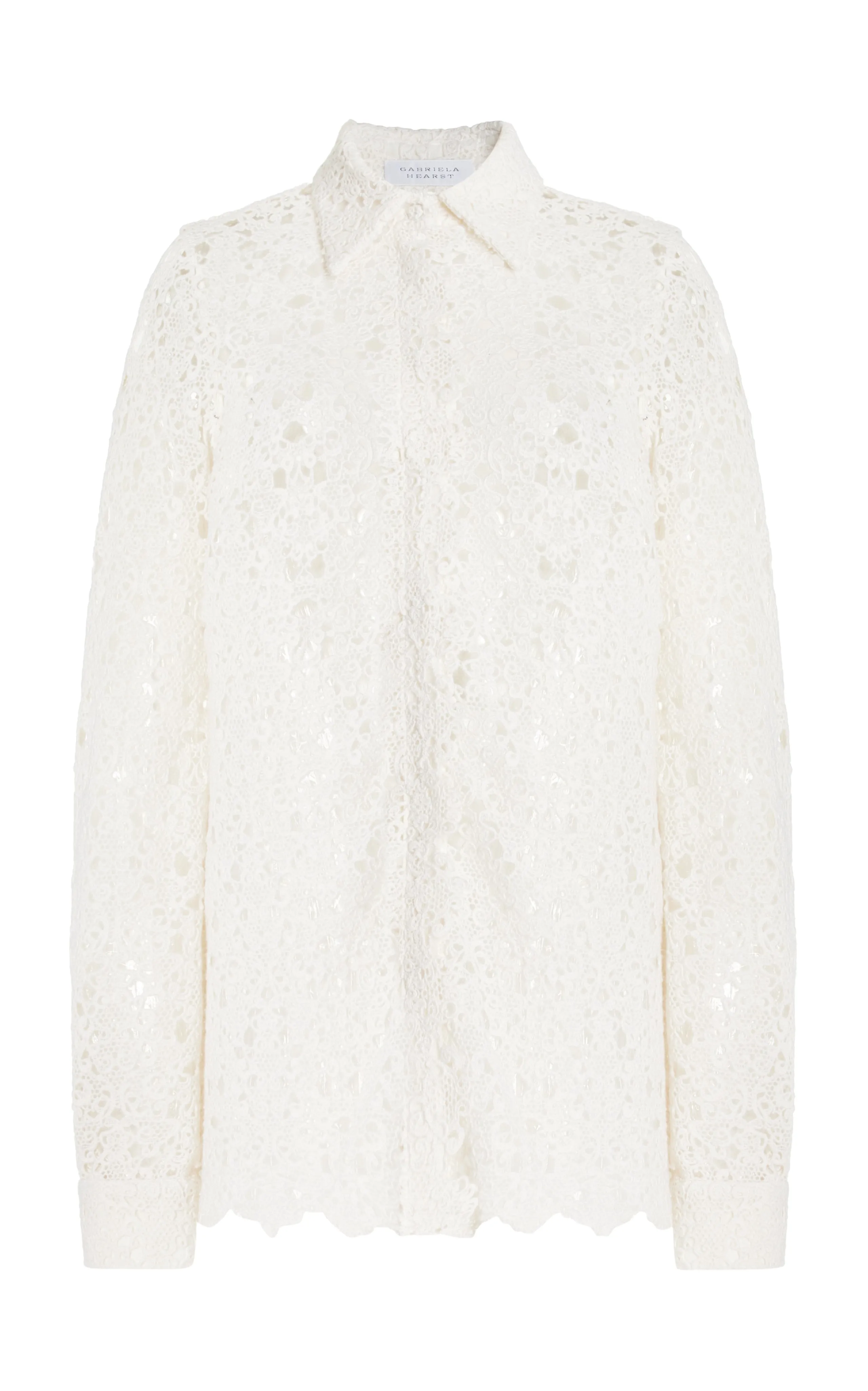 Heath Shirt in Ivory Cashmere Lace