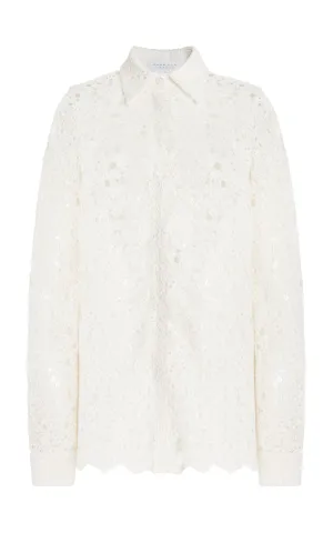 Heath Shirt in Ivory Cashmere Lace