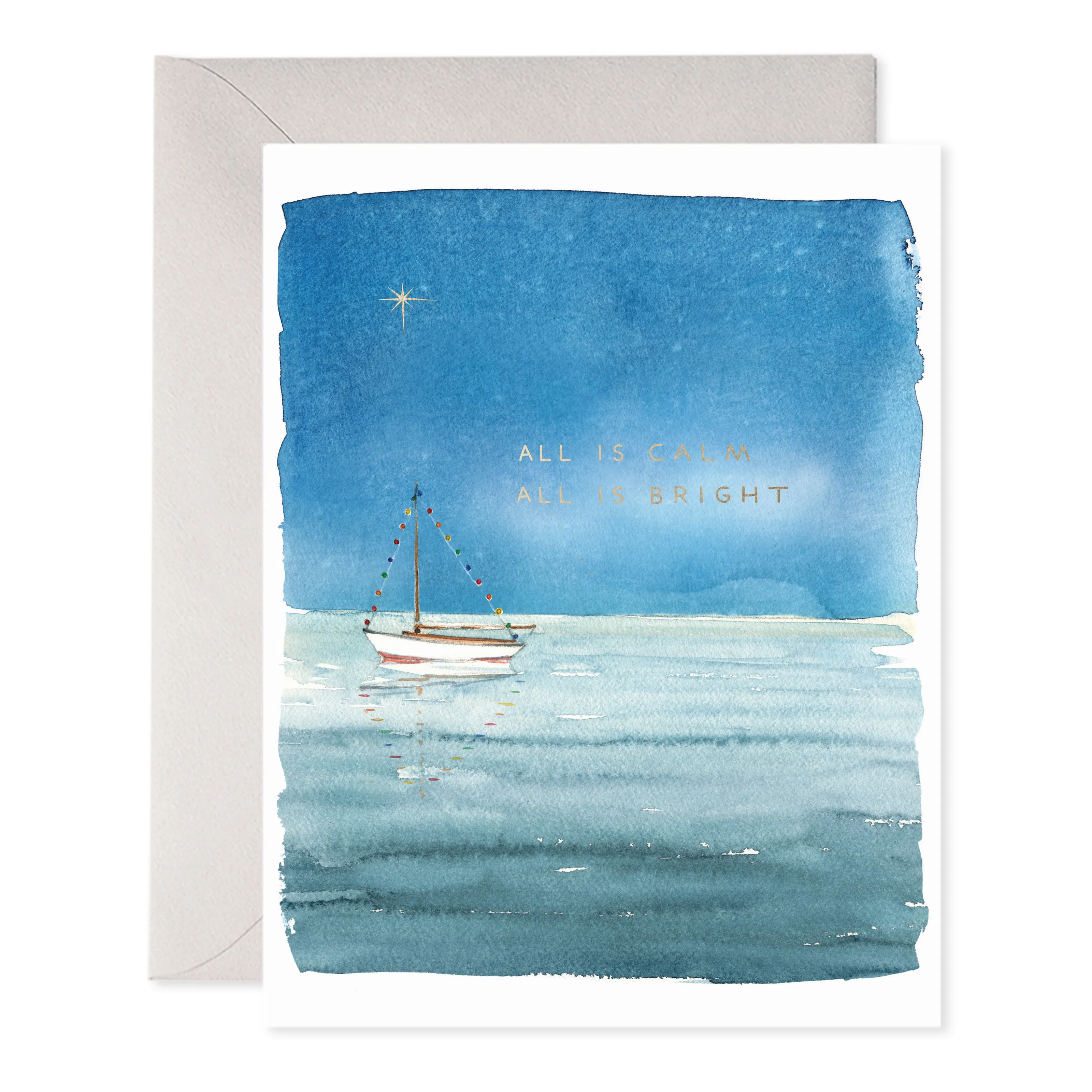 Holiday Sailboat Holiday Card