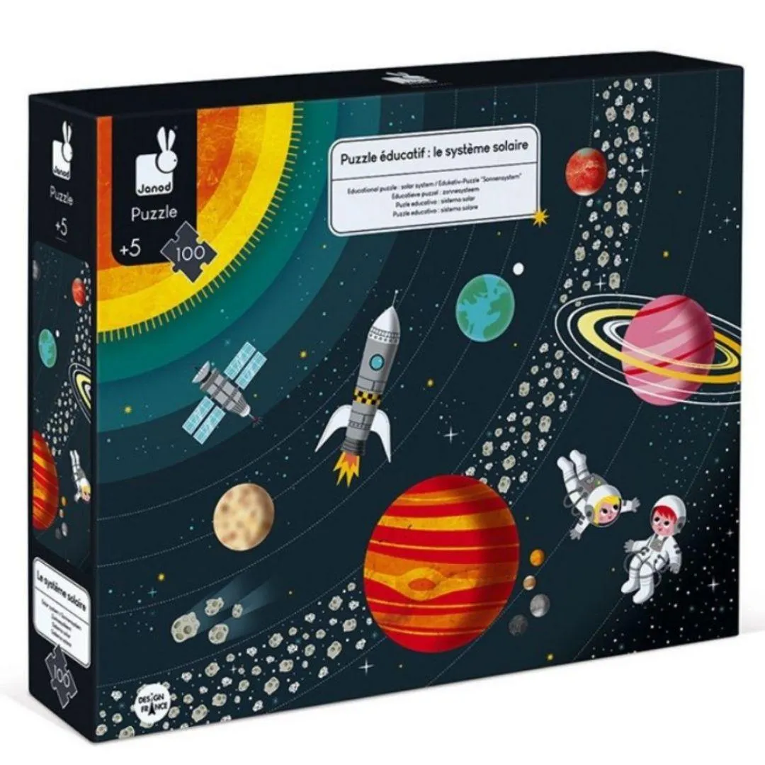 Janod 100-Piece Solar System Educational Puzzle