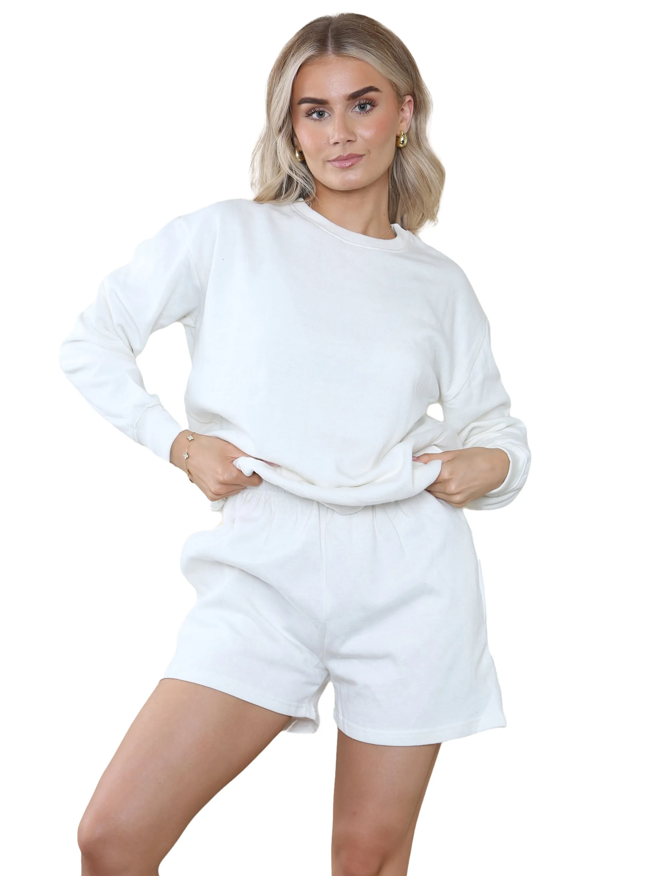 Kruze | Womens Sweatshirt & Shorts Tracksuit Set