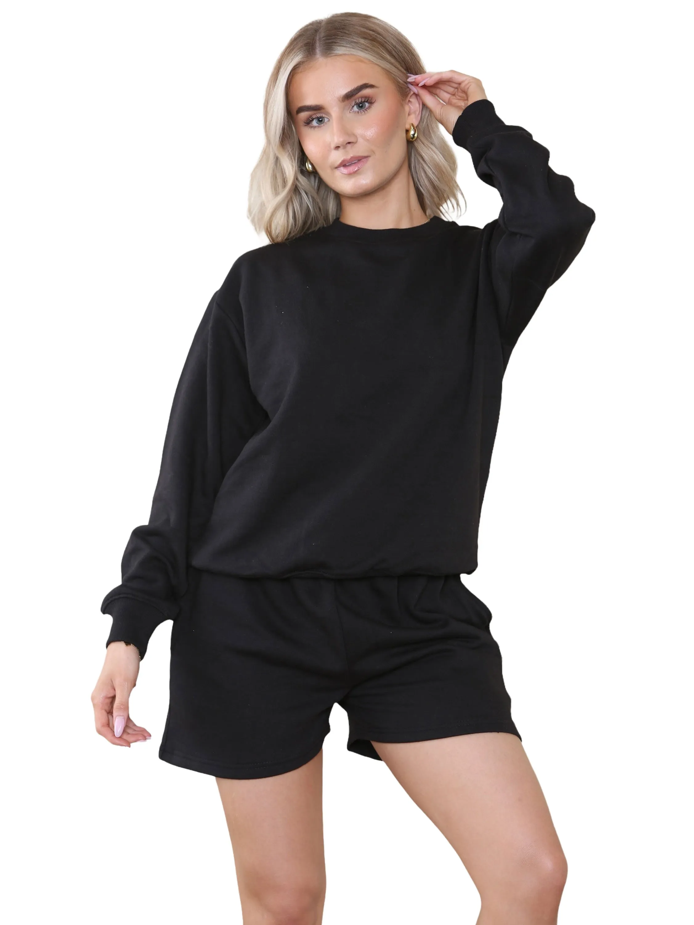 Kruze | Womens Sweatshirt & Shorts Tracksuit Set