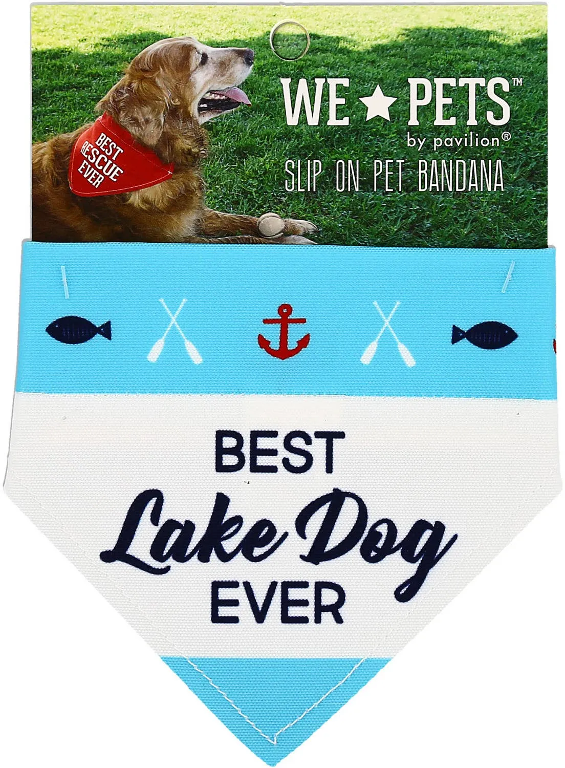 Lake Dog - Canvas Slip-on Pet Bandana