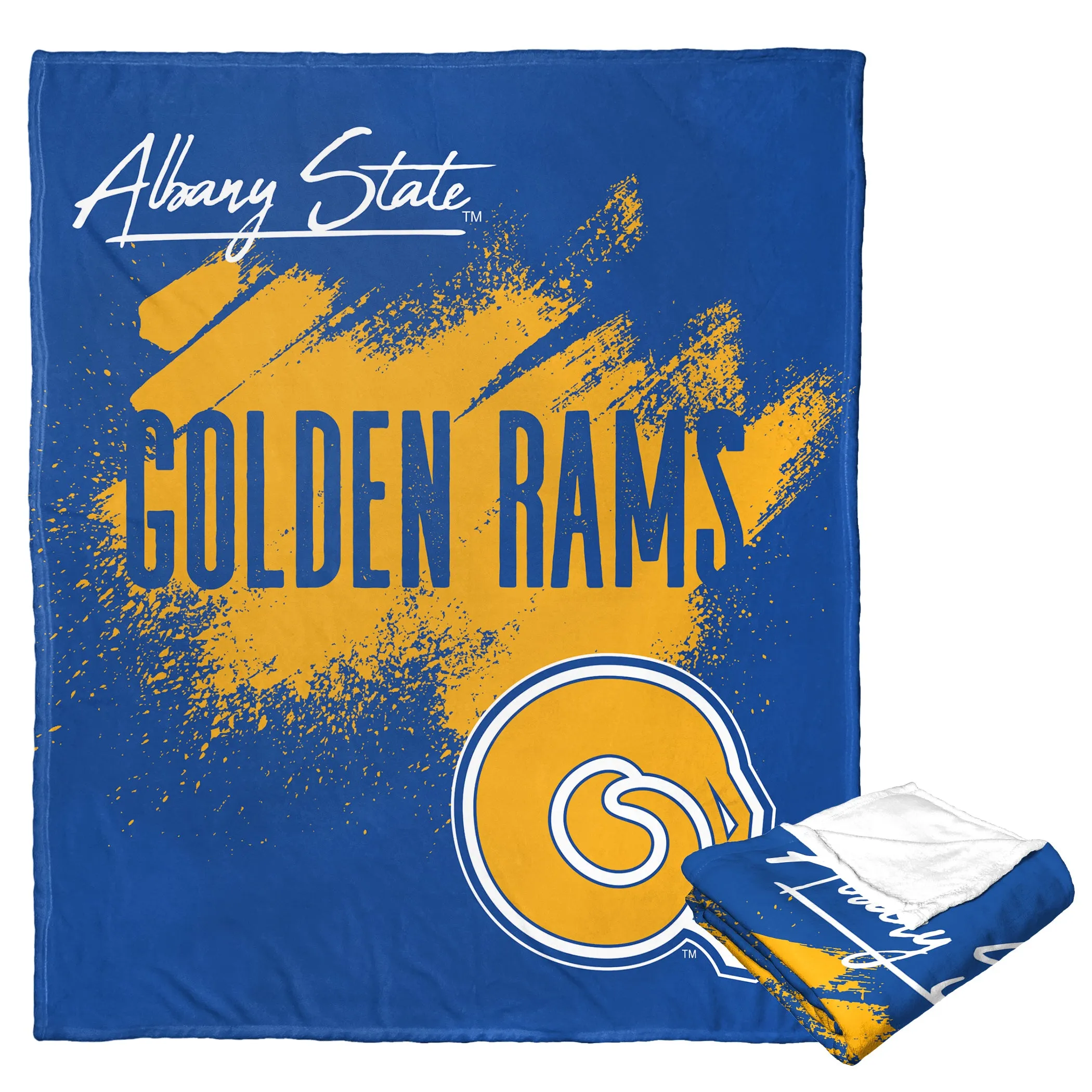 NCAA Albany State Golden Rams School Tradition Silk Touch Throw Blanket 50x60 Inches