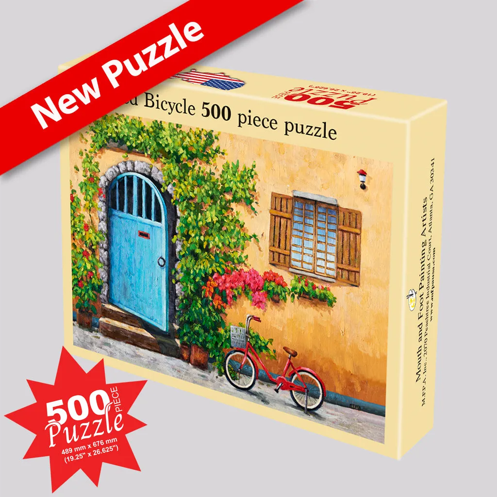 NEW: Jigsaw Puzzle "Red Bicycle- 500 Piece