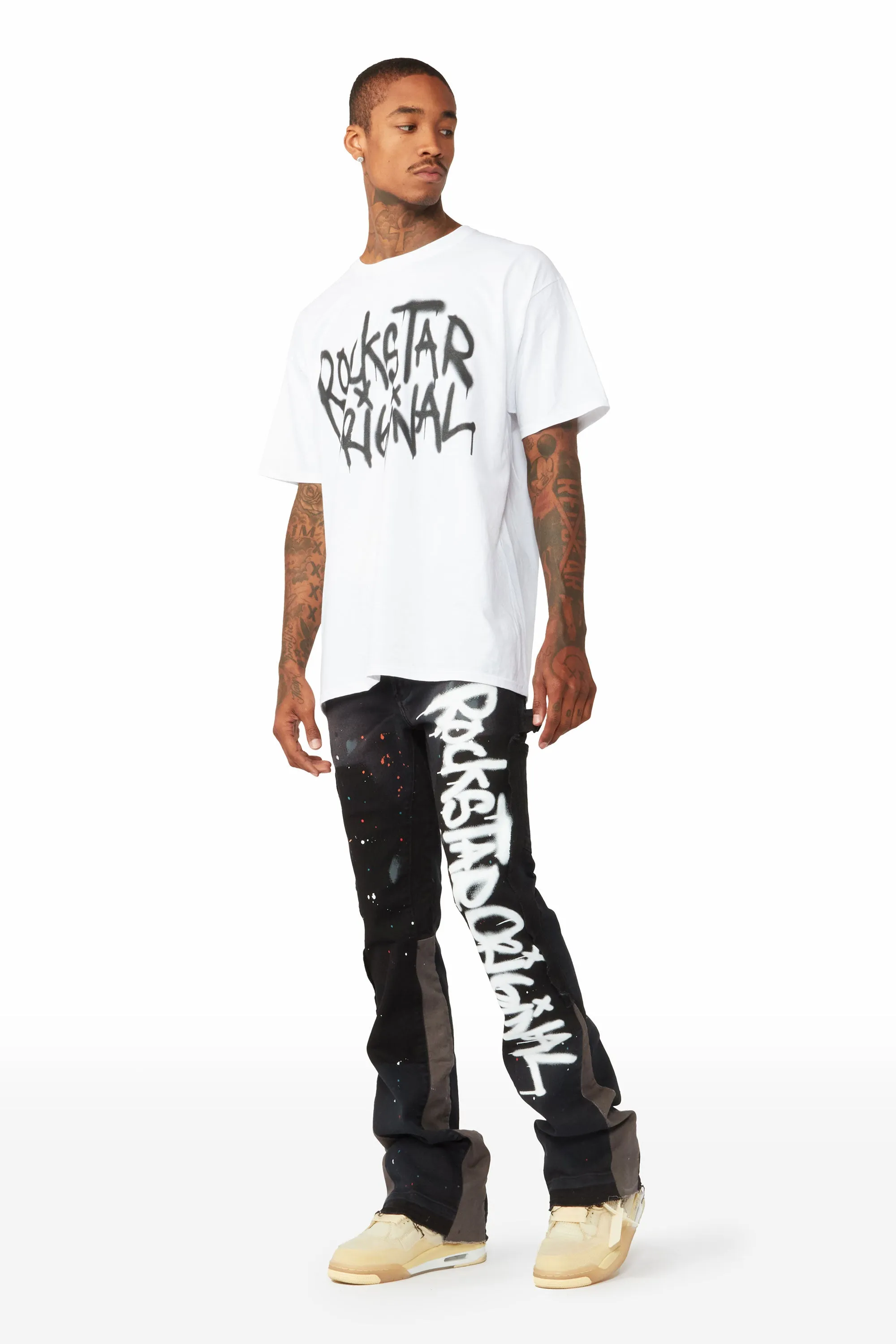 Nytron White Graphic T-Shirt