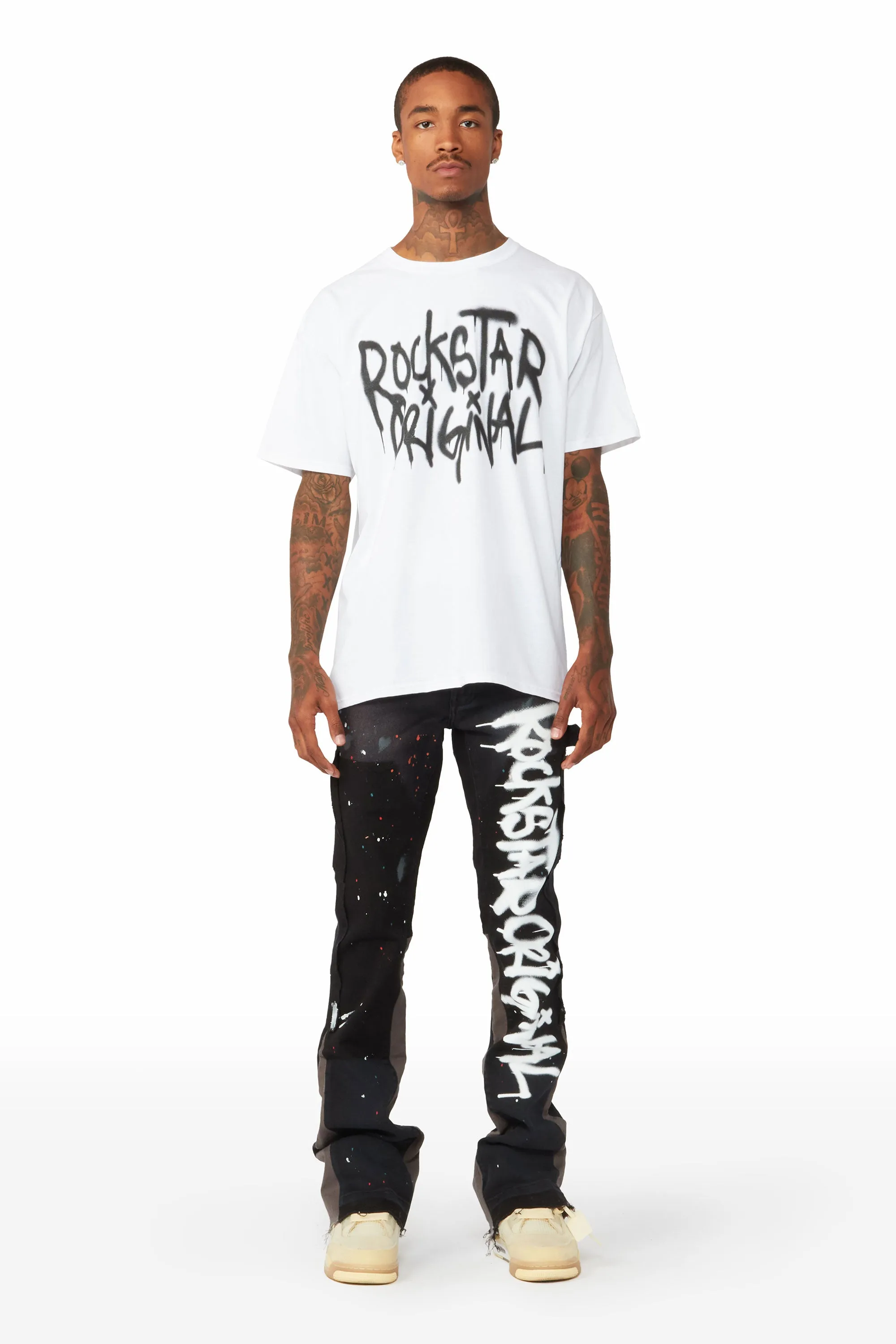 Nytron White Graphic T-Shirt