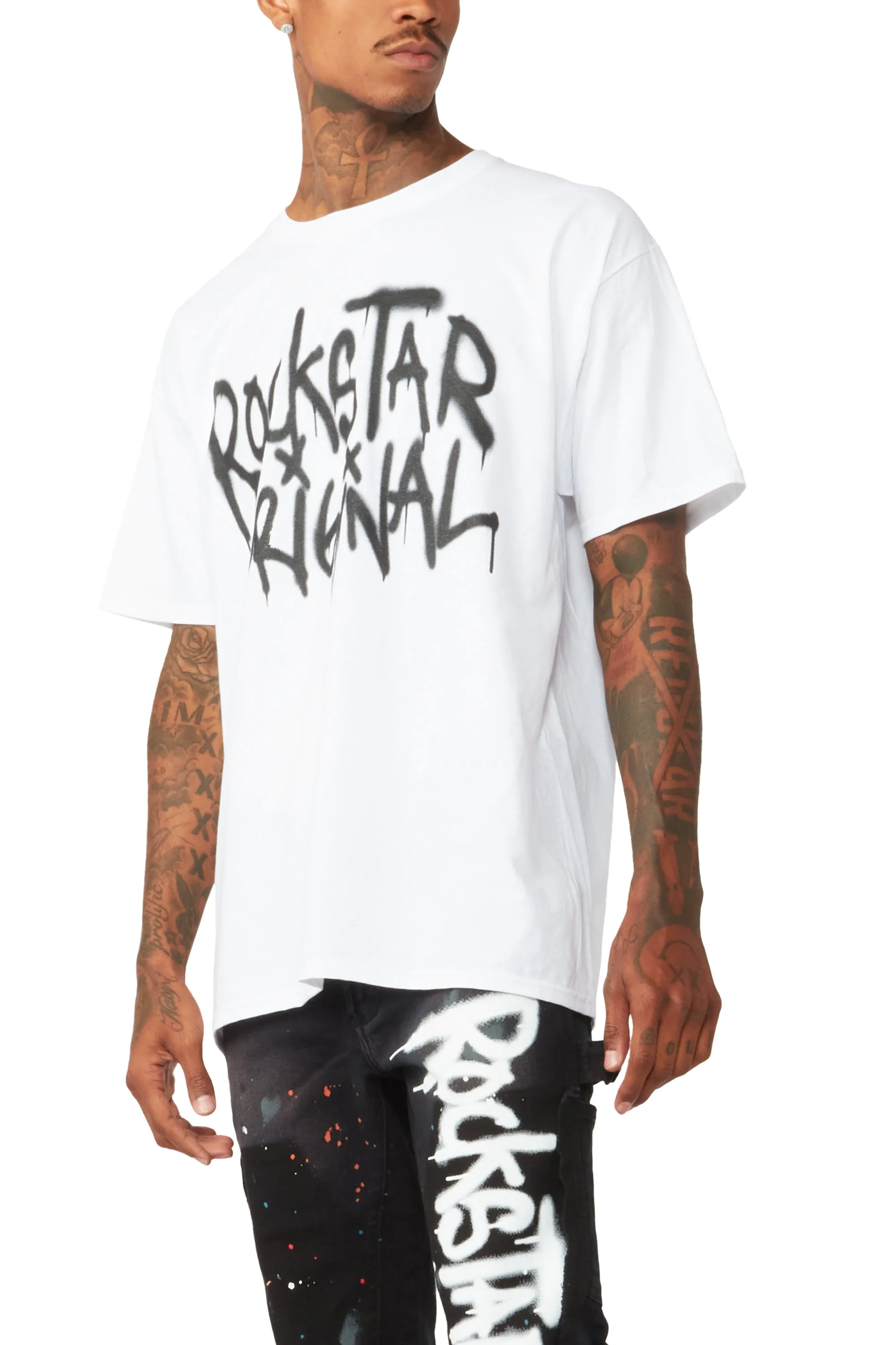 Nytron White Graphic T-Shirt