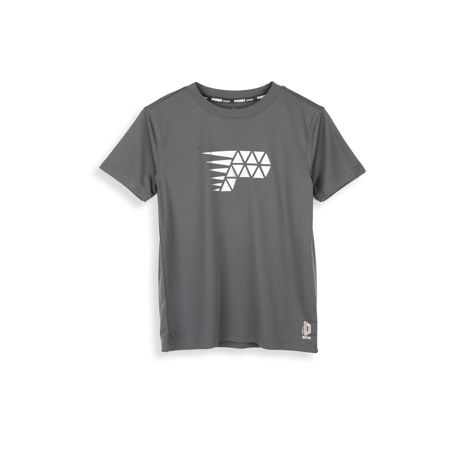 Poney x CM2 Boys Dark Grey Round Neck Short Sleeve Icon Tee