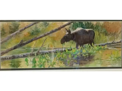 "Small Moose, Lunching" by Carol Novotne