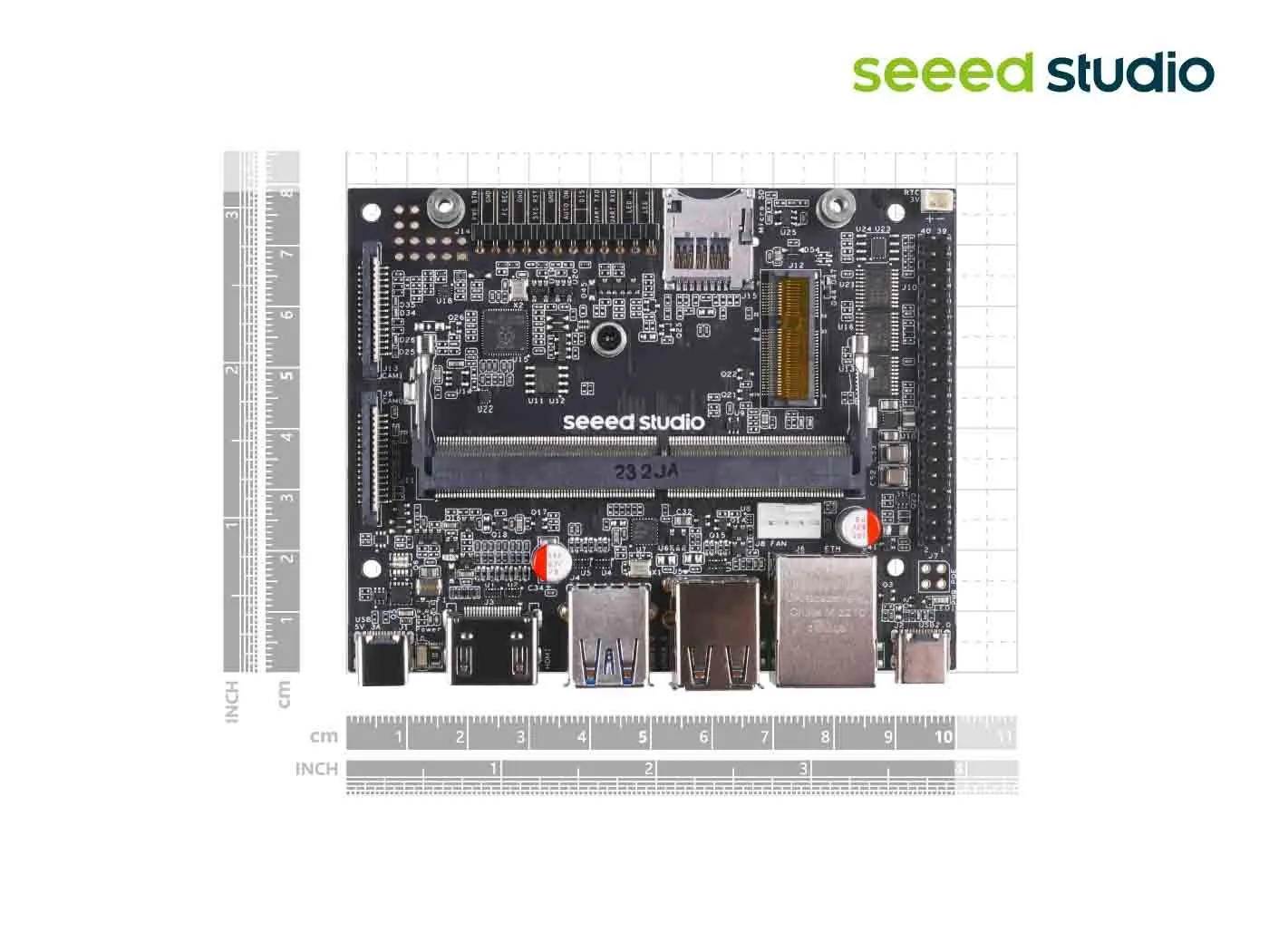 reComputer J101 - Carrier Board for Jetson Nano, same size of NVIDIA® Jetson Nano™ Dev Kit carrier board, micro SD card slot, HDMI2.0, USB, CSI, M.2 key E, GPIO