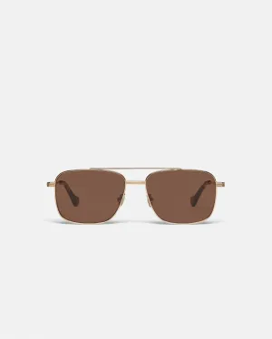 Sare - Metal Aviator Sunglasses - Gold