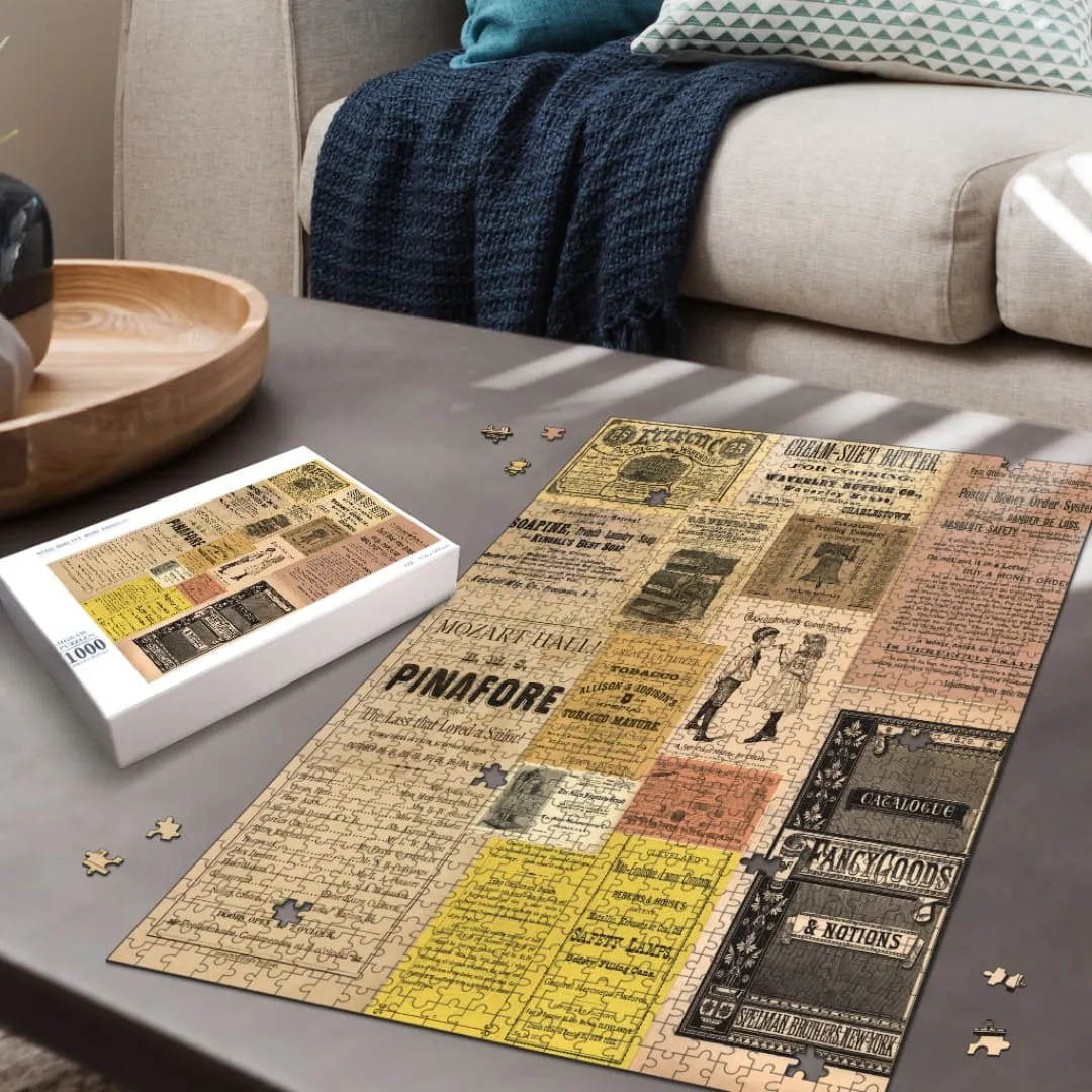 Vintage Newspaper Jigsaw Puzzle