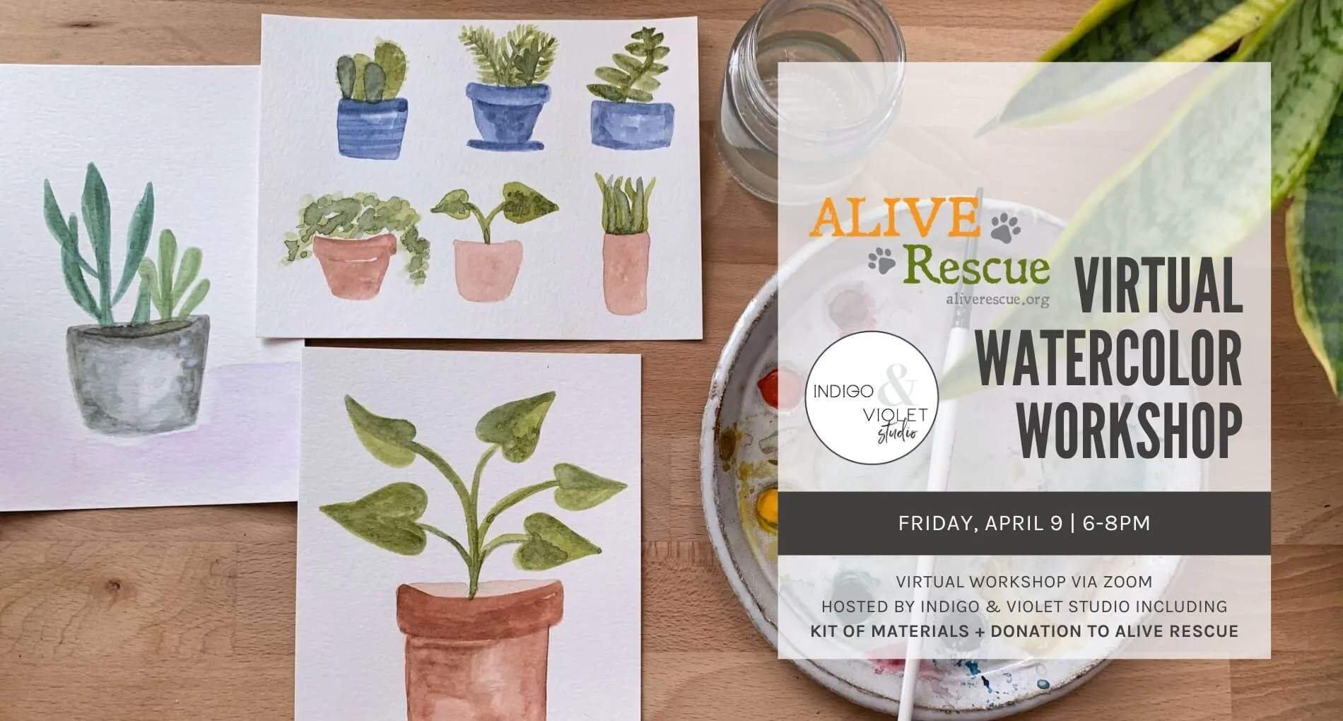 Watercolor Workshop   Alive Rescue - April 9