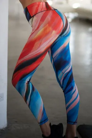 Yelete High Rise Watercolor Activewear Leggings